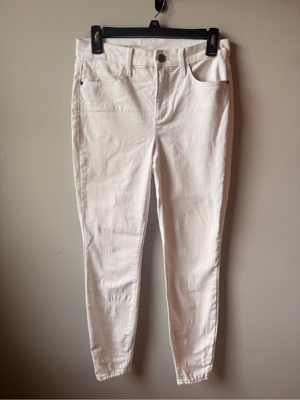 Talbots Classic High Waist Jegging White Women's Jeans - Slim Fit
